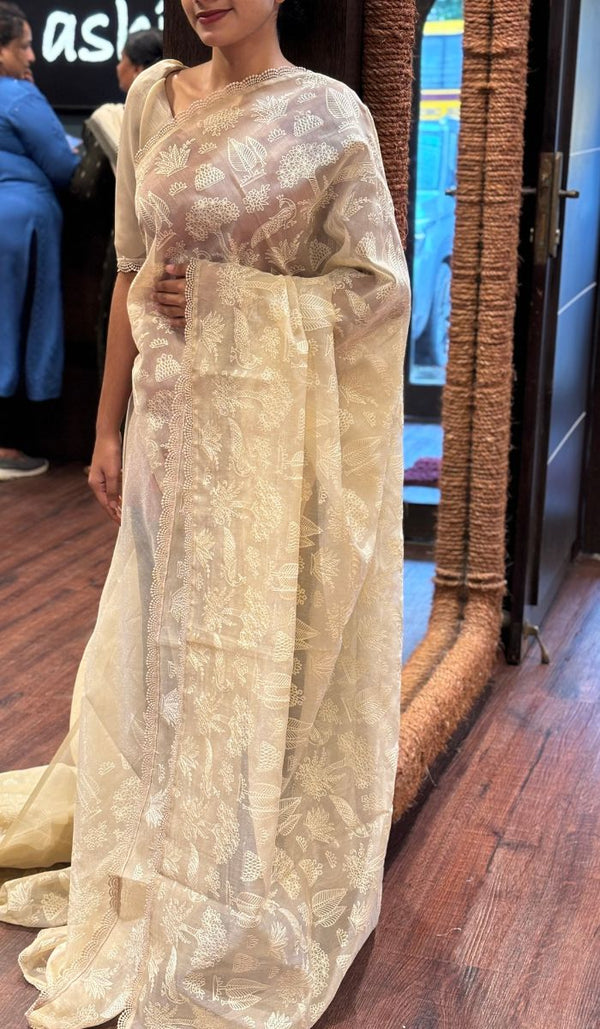 ORGANZA SAREE 12072533