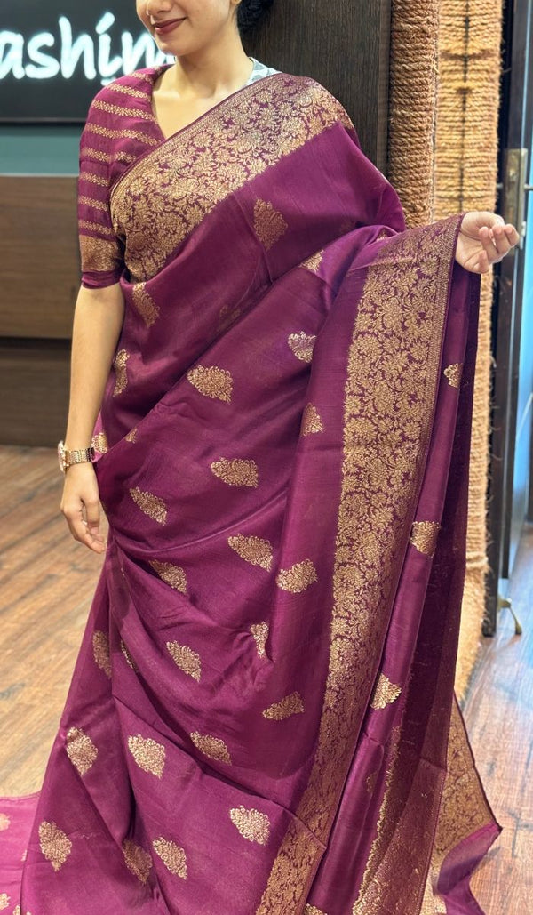 SEMI TUSSAR SILK SAREE 20072519
