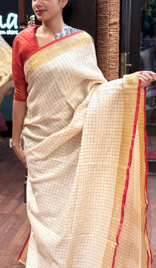 SEMI LINEN SAREE 2907246