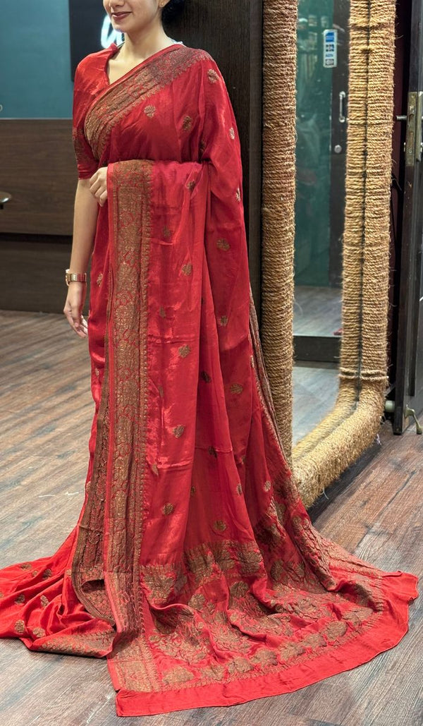 SATIN VISCOSE SAREE 20072556