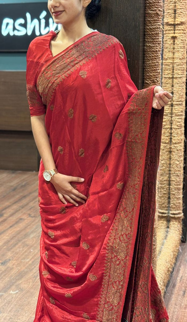 SATIN VISCOSE SAREE 20072556