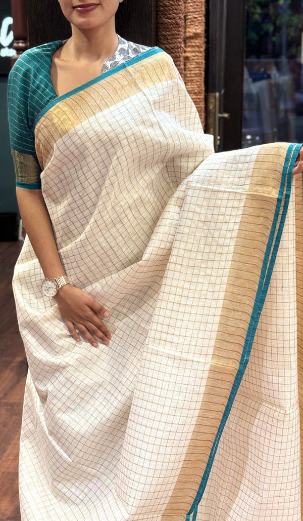 SEMI LINEN SAREE 20072557