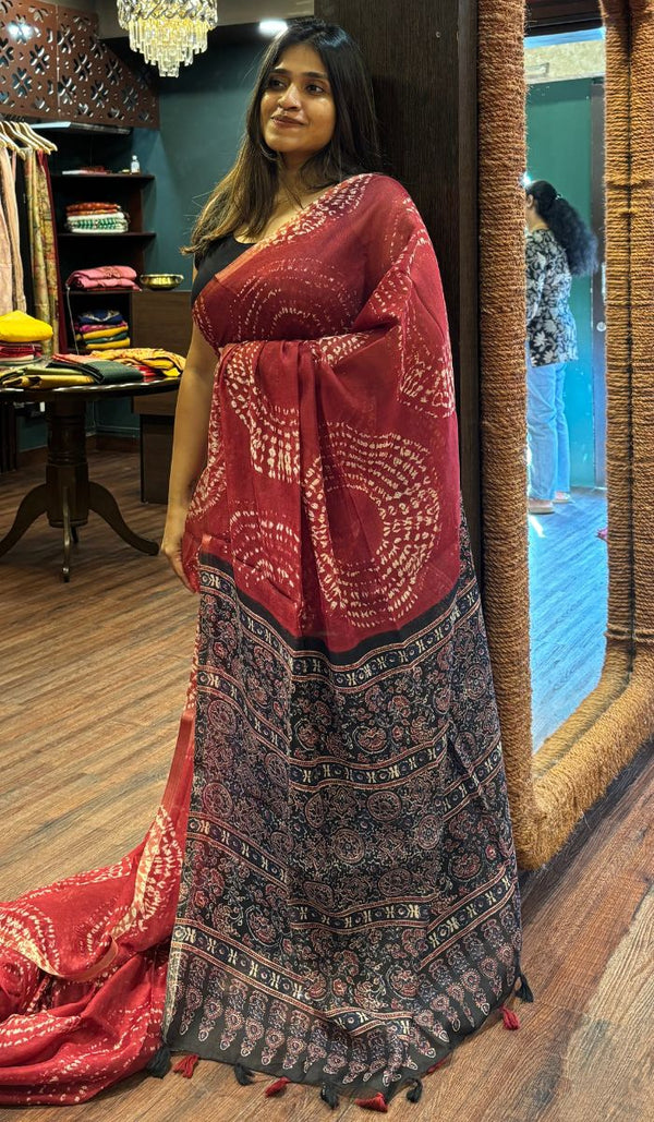 SEMI LINEN SAREE 14072516