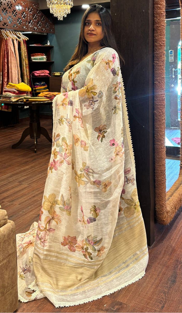 LINEN SAREE 04072522