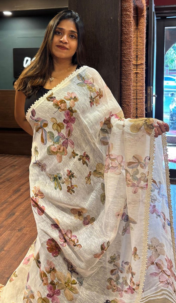 LINEN SAREE 04072522