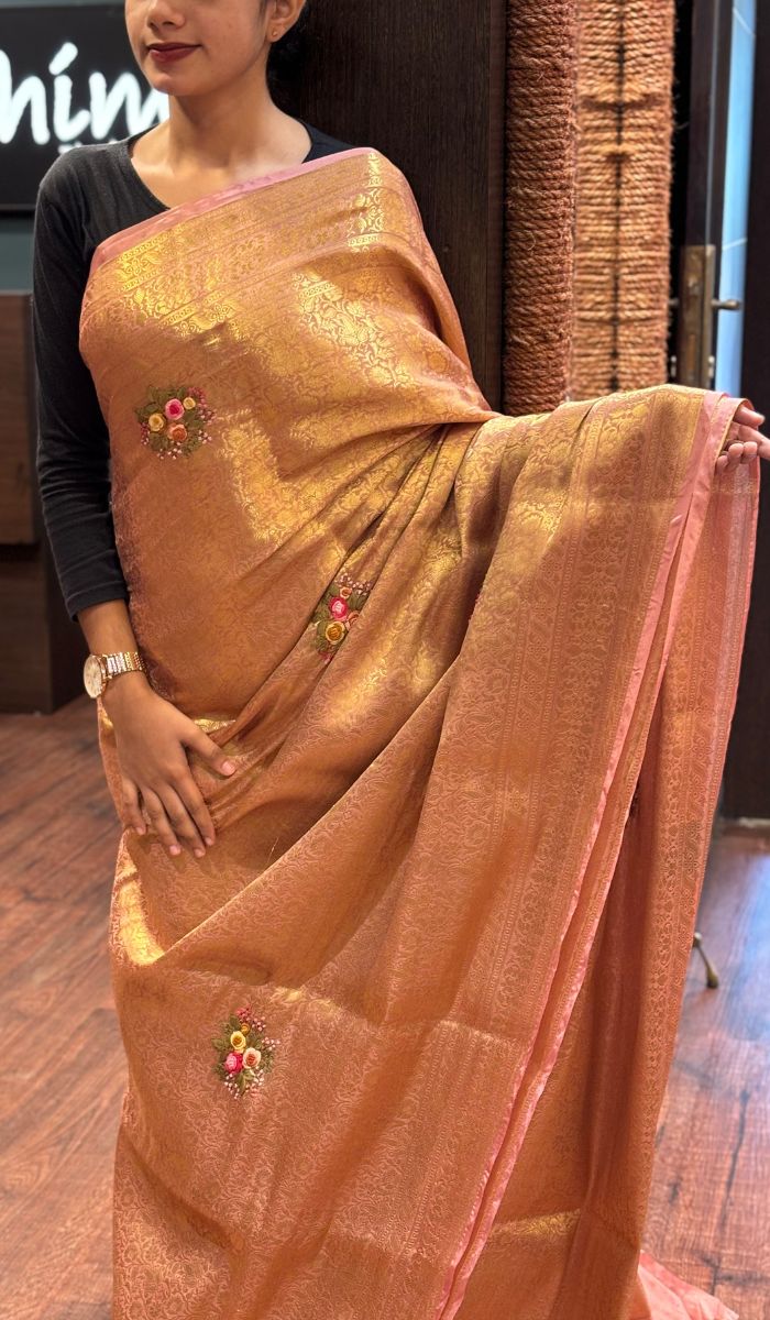SEMI TISSUE SAREE 25072525