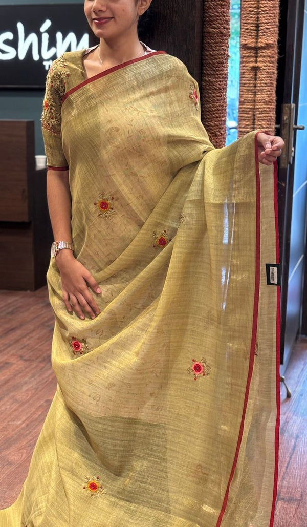 LINEN SAREE 100725452