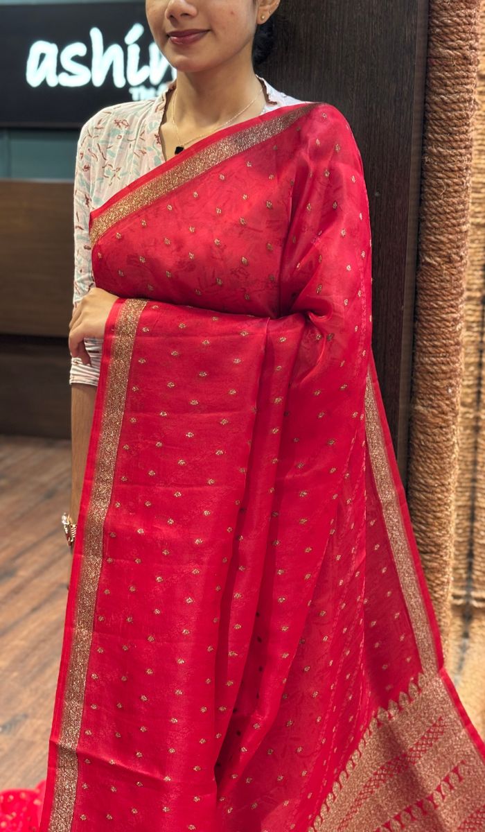 ORGANZA SAREE 13072521