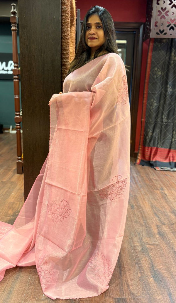SEMI TISSUE ORGANZA SAREE 04052534