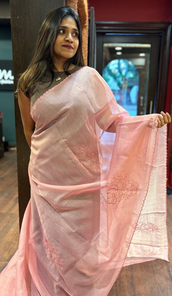 SEMI TISSUE ORGANZA SAREE 04052534