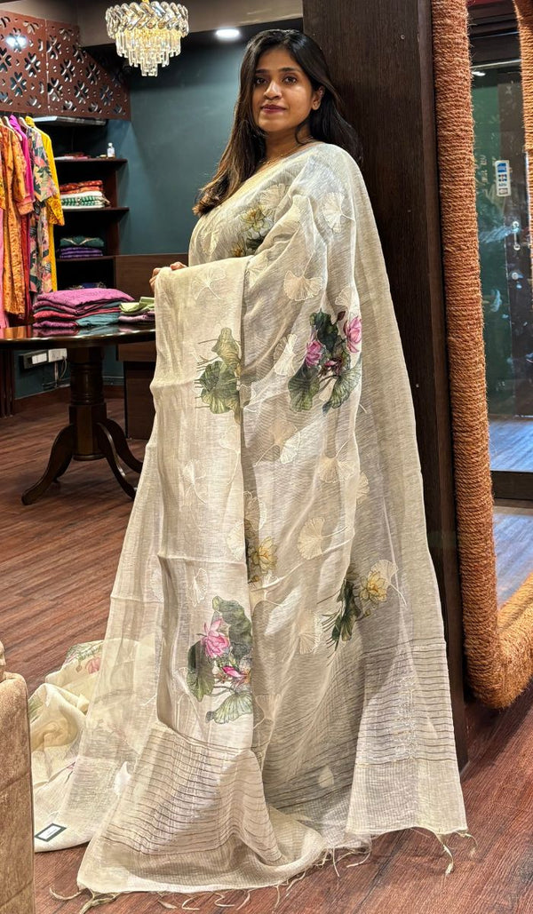 LINEN SAREE 2107251