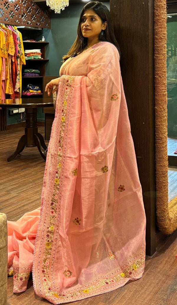 TISSUE ORGANZA SAREE 10072561