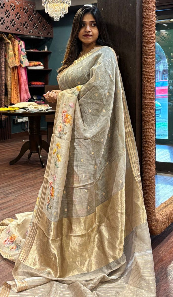 LINEN SAREE 21072511