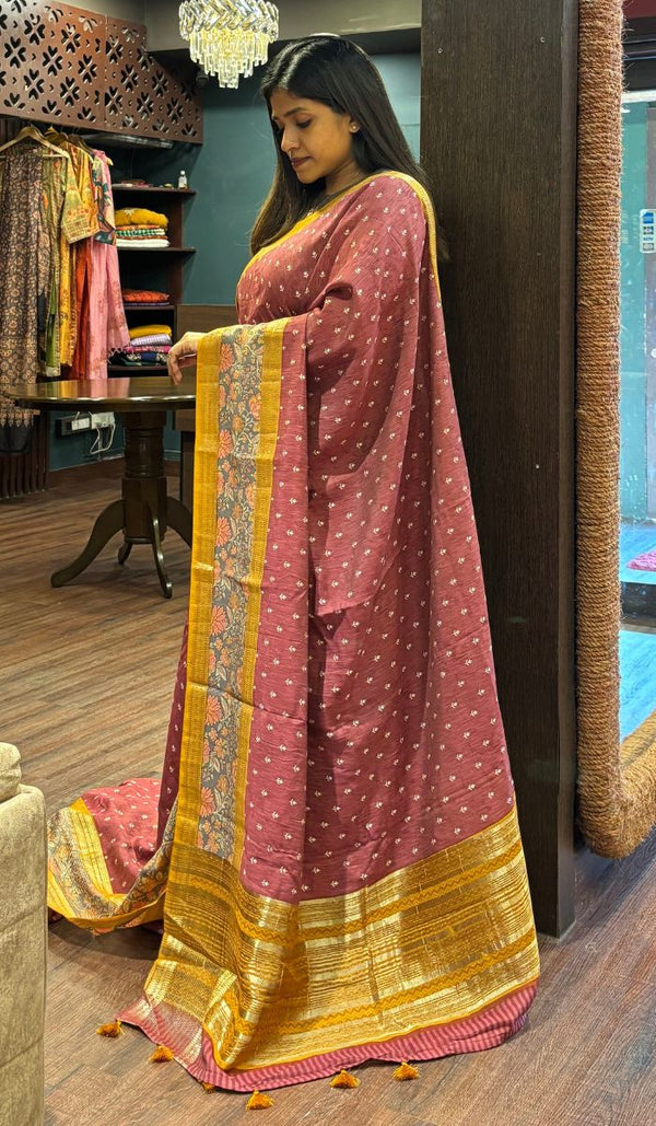 SEMI RAW SILK SAREE 160725122