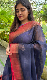 SEMI LINEN SAREE 3009244