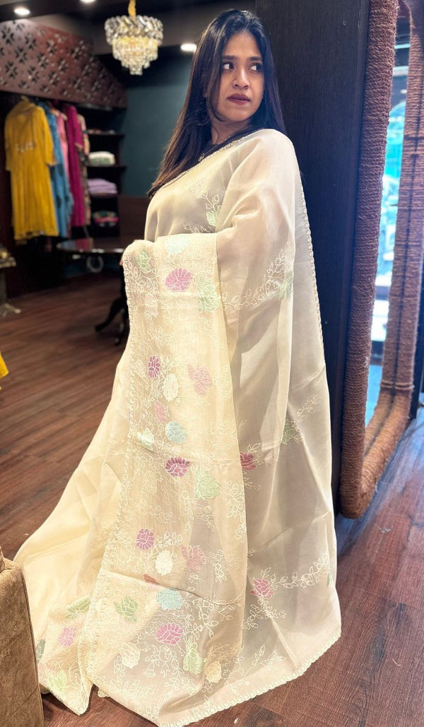 ORGANZA SAREE 01092520