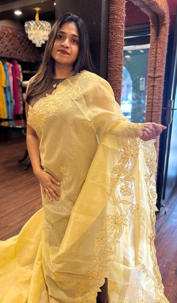 TISSUE LINEN SAREE 01092523