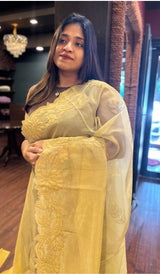 TISSUE LINEN SAREE 01092523