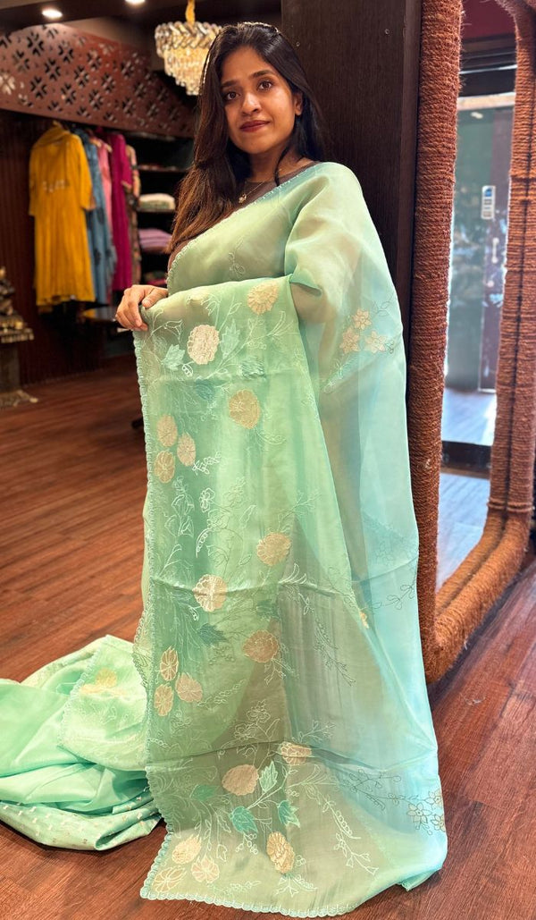 ORGANZA SAREE 01092515