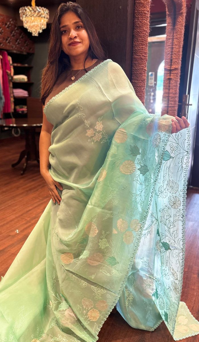 ORGANZA SAREE 01092515