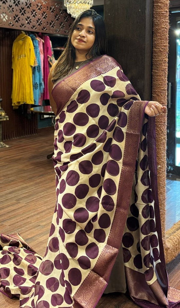 CHANDERI SILK SAREE 01092583