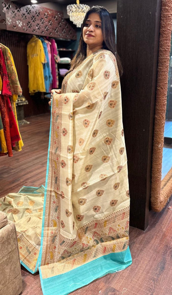 SEMI TUSSAR SAREE 010925110