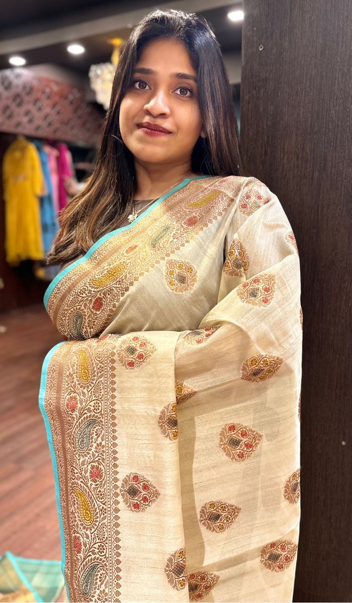 SEMI TUSSAR SAREE 010925110