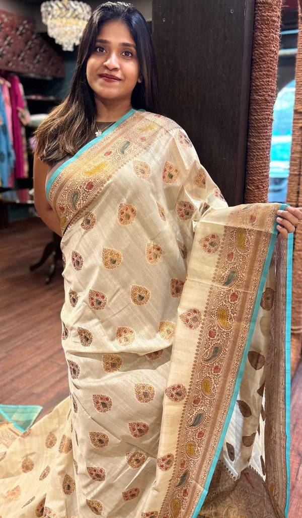 SEMI TUSSAR SAREE 010925110
