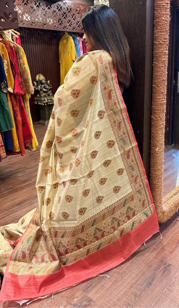 SEMI TUSSAR SAREE 010925107