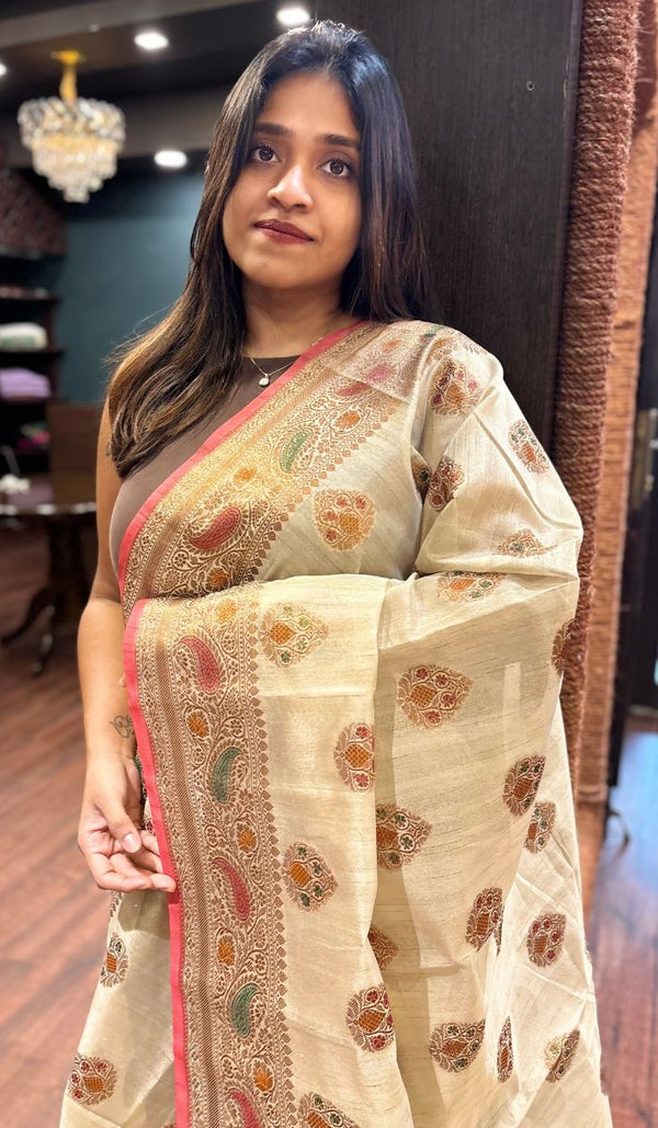 SEMI TUSSAR SAREE 010925107