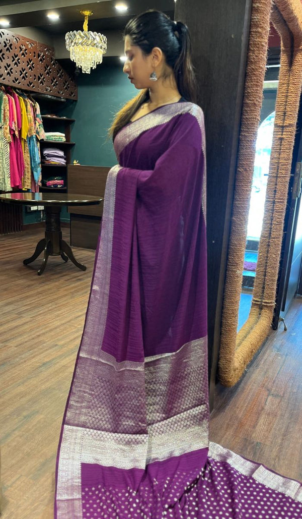SEMI GEORGETTE SAREE 13092514