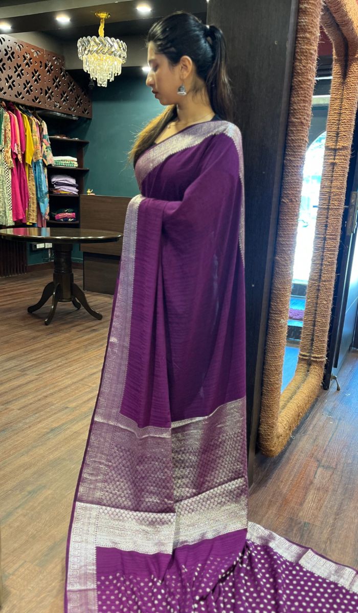 SEMI GEORGETTE SAREE 13092514