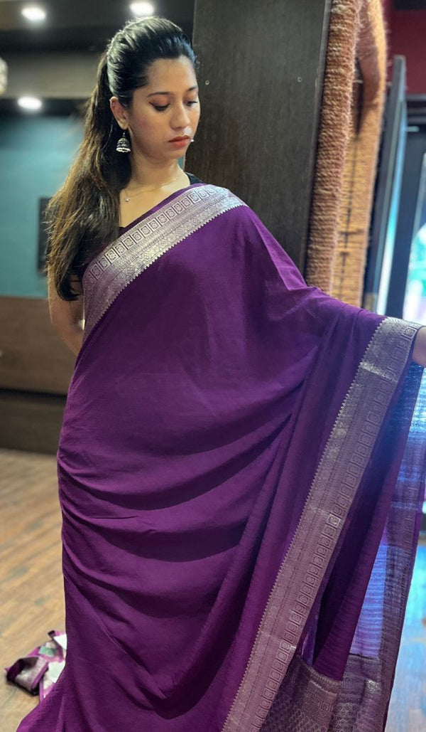 SEMI GEORGETTE SAREE 13092514