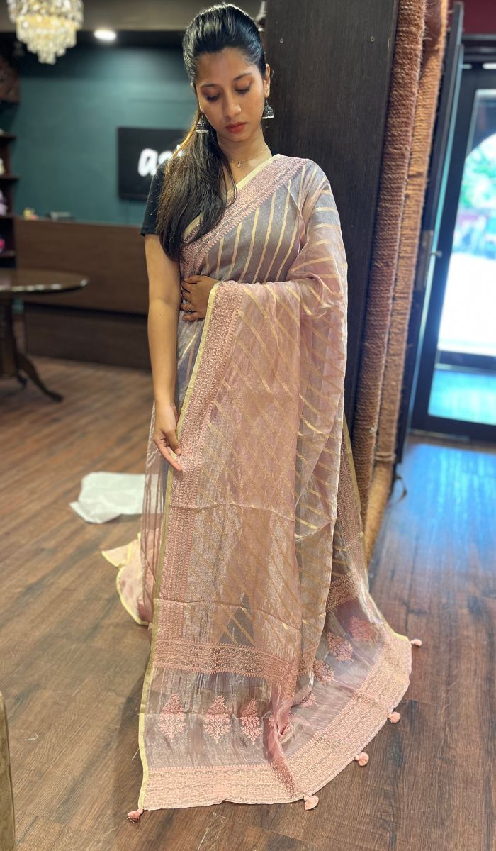 ORGANZA SAREE 12092529