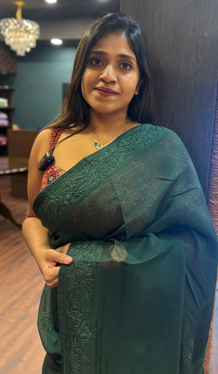 SEMI ORGANZA SAREE 13092563