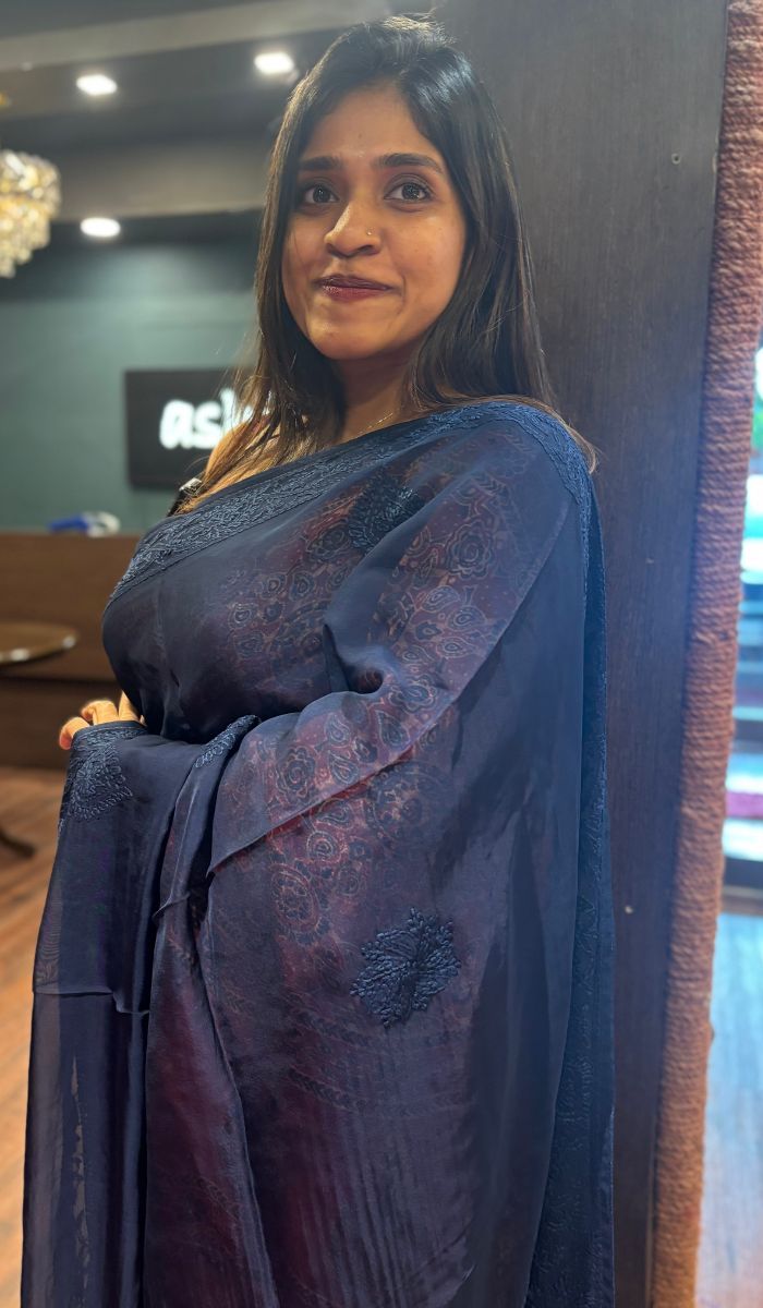 SEMI ORGANZA SAREE 13092562