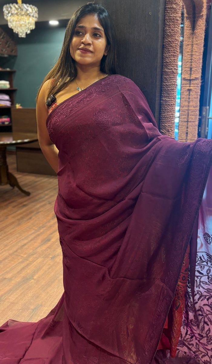 SEMI ORGANZA SAREE 13092564
