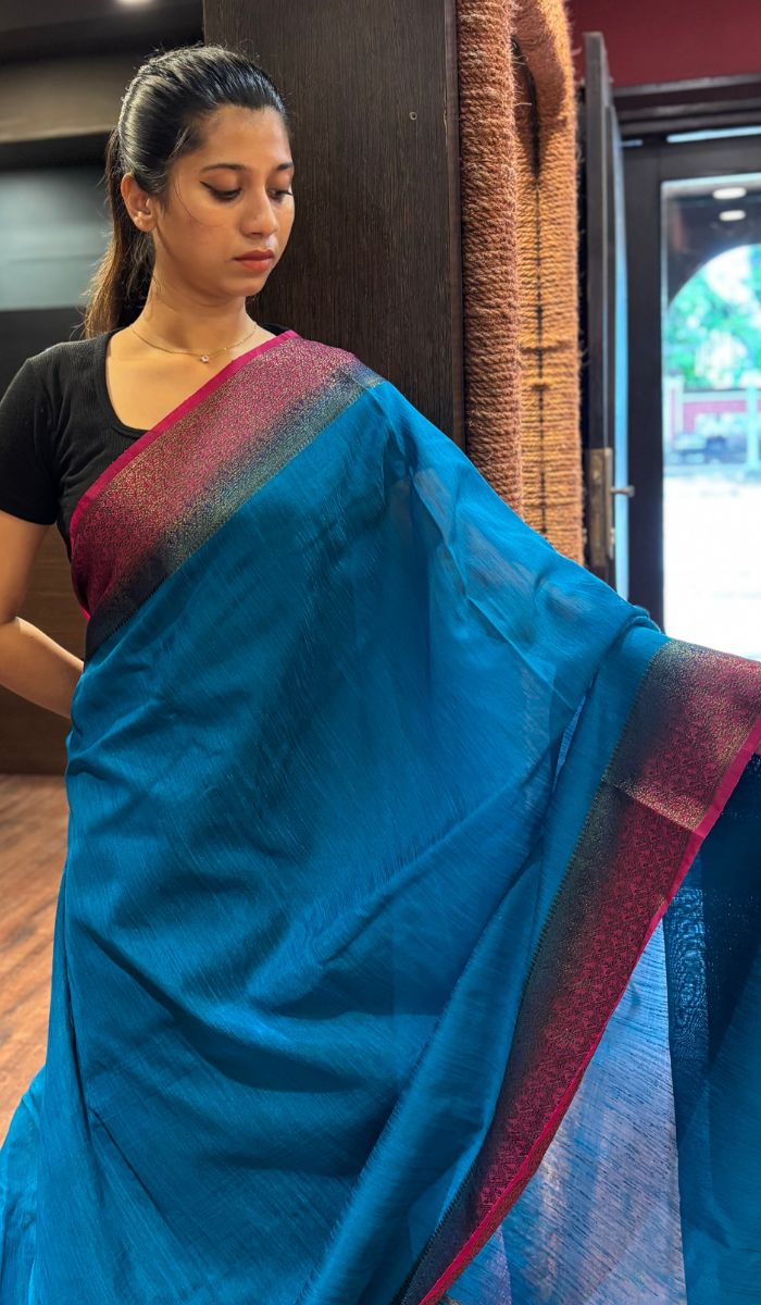 SEMI LINEN SAREE 15092547