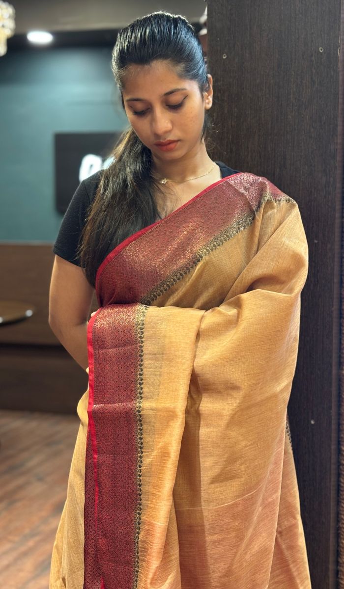 SEMI LINEN SAREE 15092556