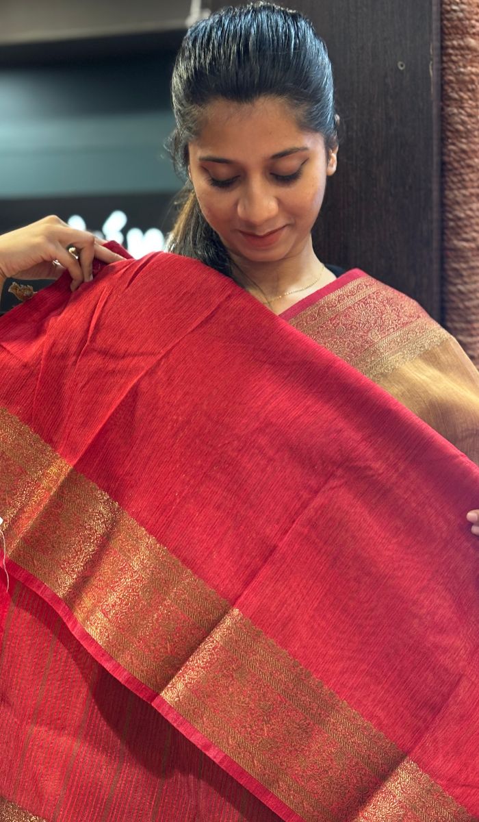 SEMI LINEN SAREE 15092558