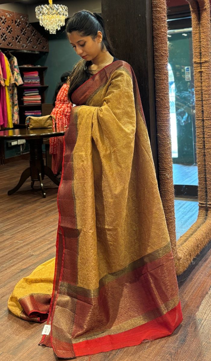 SEMI LINEN SAREE 15092521