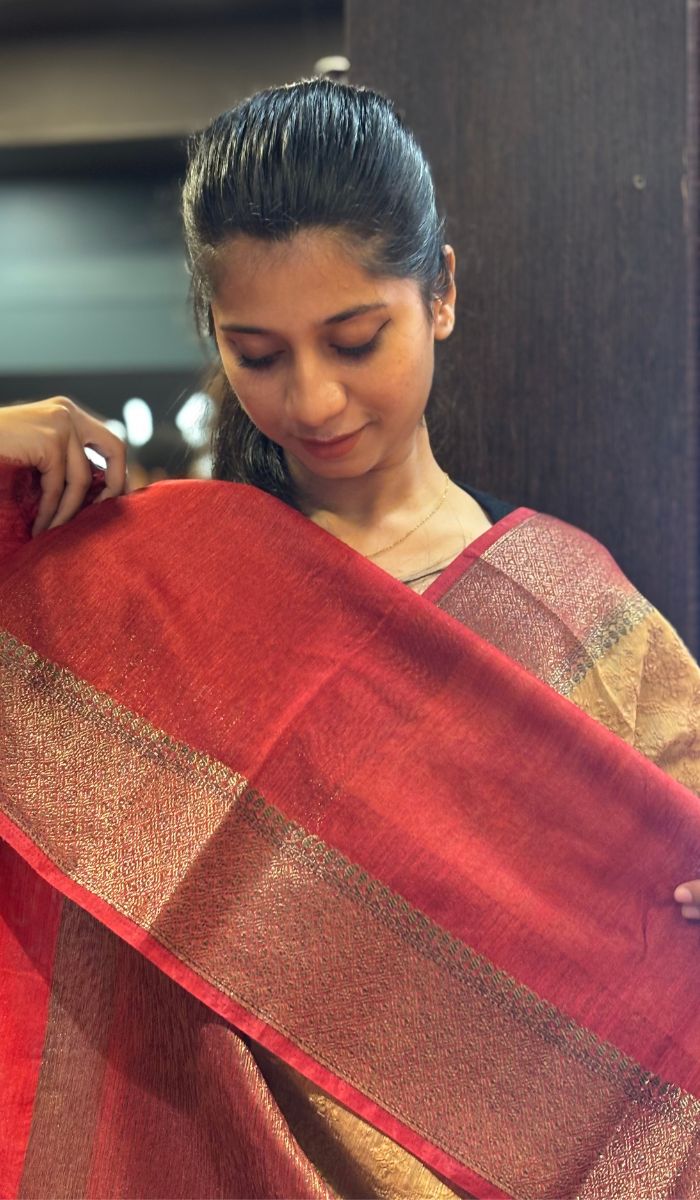 SEMI LINEN SAREE 15092521