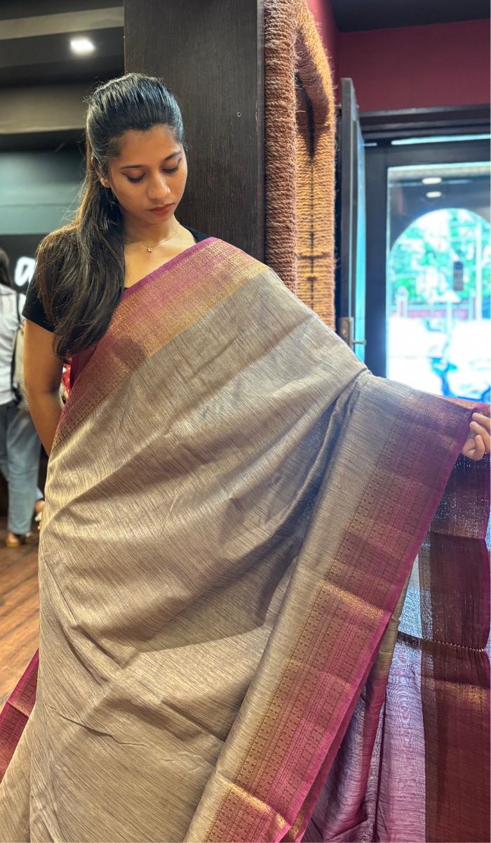 SEMI LINEN SAREE 15092545