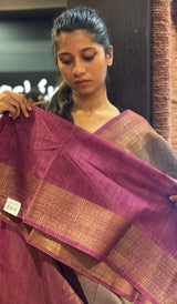 SEMI LINEN SAREE 15092545