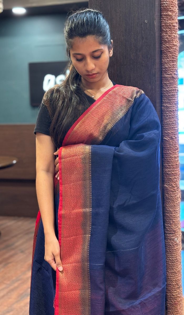 SEMI LINEN SAREE 15092551