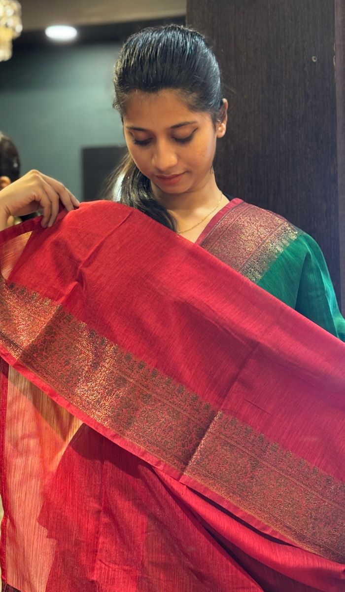 SEMI LINEN SAREE 15092544