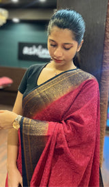 SEMI LINEN SAREE 15092519