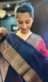 SEMI LINEN SAREE 15092519