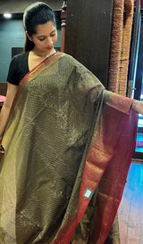 SEMI LINEN SAREE 15092518