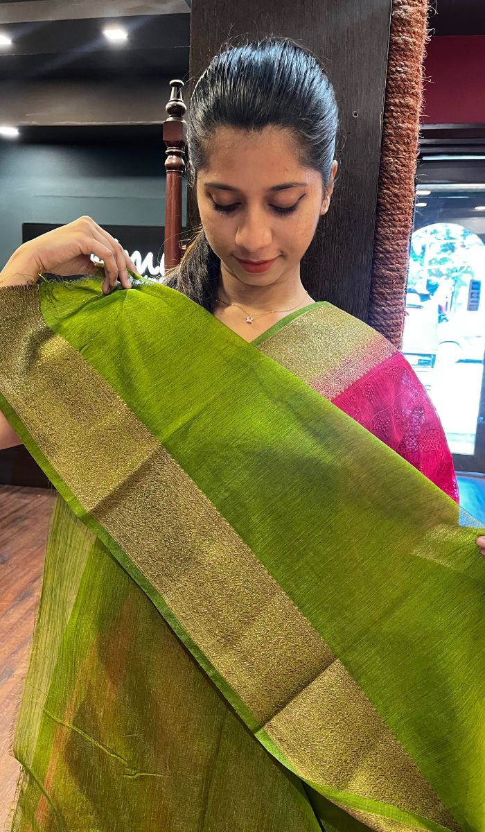 SEMI LINEN SAREE 15092514
